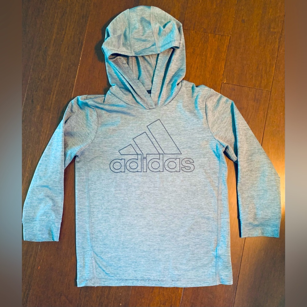 Adidas Kids long sleeve Blue Hoodie size 7x Tall